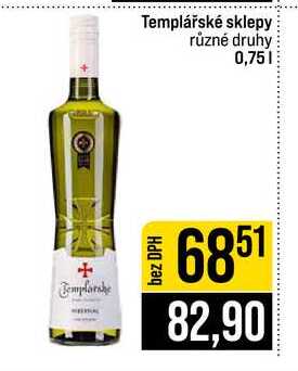 Templářské sklepy různé druhy 0,75l