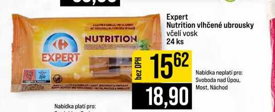Expert Nutrition vlhčené ubrousky včelí vosk 24 ks