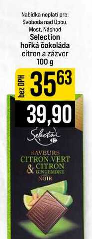 Selection hořká čokoláda citron a zázvor 100 g
