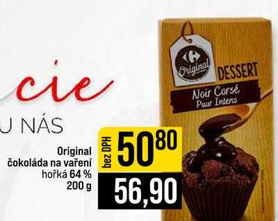 Original čokoláda na vaření hořká 64% 200 g 
