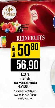 Extra nanuk červené ovoce 4x100 ml
