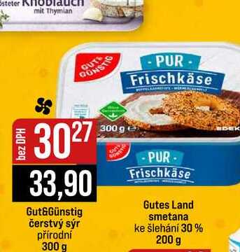 Gut&Günstig čerstvý sýr přírodní 300 g