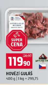 HOVĚZÍ GULÁŠ 400 g 