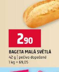 BAGETA MALÁ SVĚTLÁ 42 g pečivo dopečené 