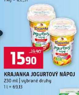 KRAJANKA JOGURTOVÝ NÁPOJ 230 ml vybrané druhy
