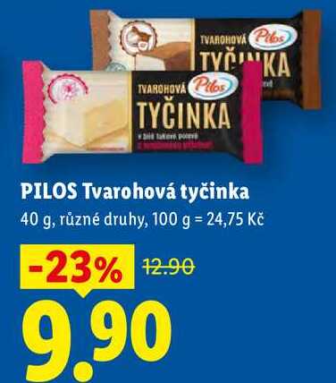 PILOS Tvarohová tyčinka, 40 g, různé druhy