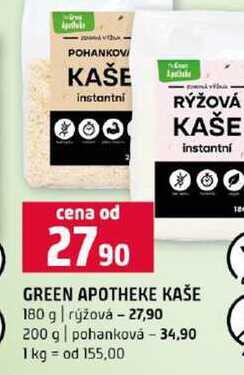 GREEN APOTHEKE KAŠE 180 g rýžová 200 g pohanková