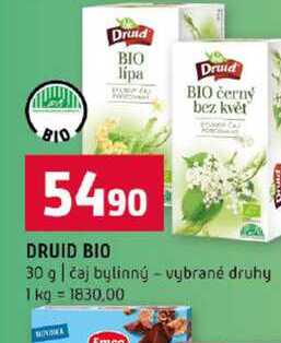 DRUID BIO 30 g čaj bylinný vybrané druhy