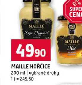 MAILLE HOŘČICE 200 ml vybrané druhy