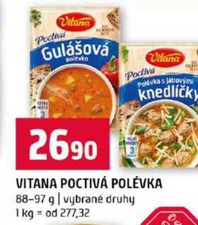 VITANA POCTIVÁ POLÉVKA 88-97 g vybrané druhy
