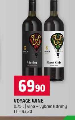 VOYAGE WINE 0,75l vino vybrané druhy
