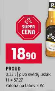 PROUD 0,33l pivo světlý ležák