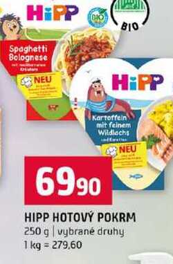HIPP HOTOVÝ POKRM 250 g vybrané druhy