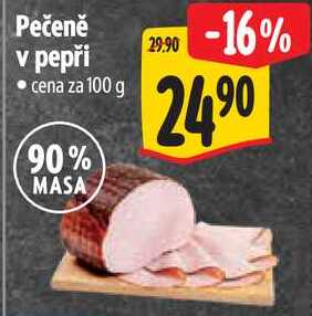 Pečeně v pepři, cena za 100 g