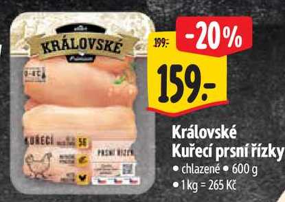 Královské Kuřecí prsní řízky, 600 g