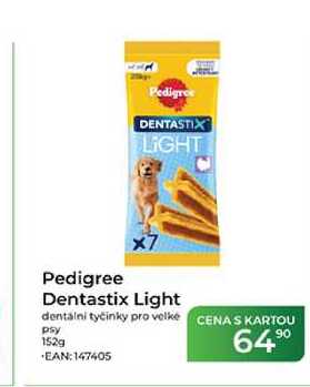 Pedigree Dentastix Light dentalní tyčinky pro velké psy 152g