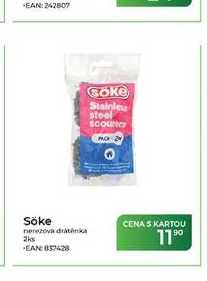 Söke nerezová drátěnka 2ks