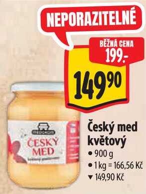 Český med květový, 900 g