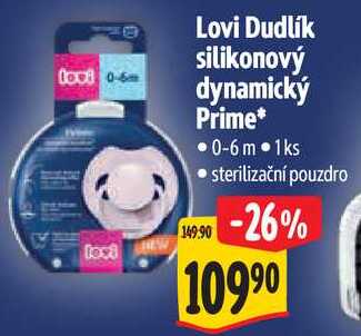 Lovi Dudlík silikonový dynamický Prime*