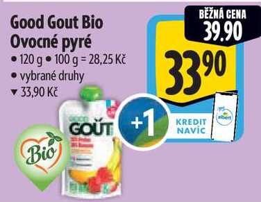 Good Gout Bio Ovocné pyré, 120 g