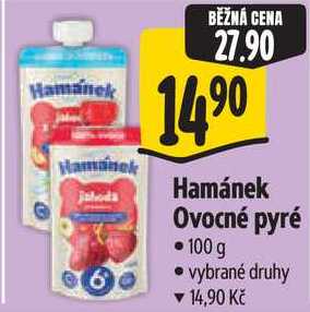 Hamánek Ovocné pyré, 100 g