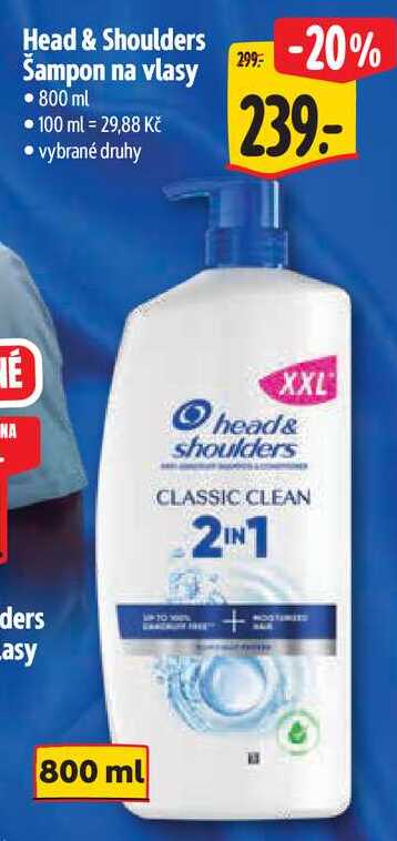 Head & Shoulders Sampon na vlasy, 800 ml