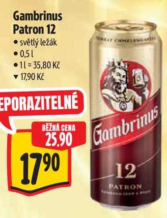 Gambrinus Patron 12, 0,5 l