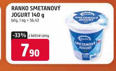 RANKO SMETANOVÝ JOGURT 140 g bílý