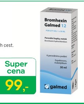 Bromhexim Galmed, perorární kapky, roztok 30 ml