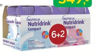 Nutridrink® Compact 6 + 2, příchutě neutrální a jahoda 8 x 125 ml