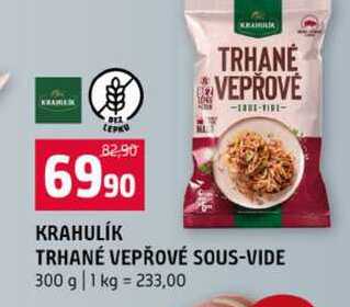 KRAHULÍK TRHANÉ VEPŘOVÉ SOUS-VIDE 300 g
