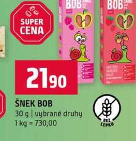 ŠNEK BOB 30 g vybrané druhy