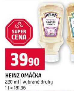 HEINZ OMÁČKA 220 ml vybrané druhy