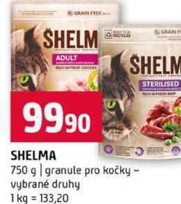 SHELMA 750 g granule pro kočky vybrané druhy