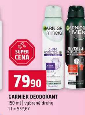 GARNIER DEODORANT 150 ml vybrané druhy