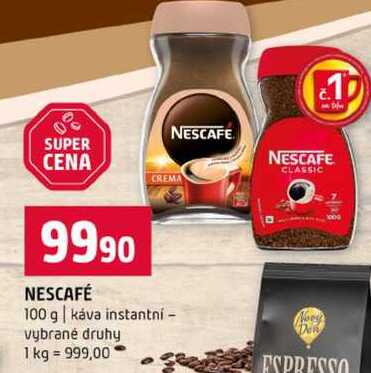 NESCAFÉ 100 g káva instantní vybrané druhy