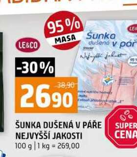 ŠUNKA DUŠENÁ V PÁŘE SUPER NEJVYŠŠÍ JAKOSTI 100 g