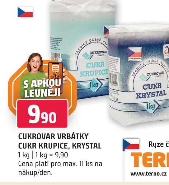 CUKROVAR VRBÁTKY CUKR KRUPICE, KRYSTAL 1 kg