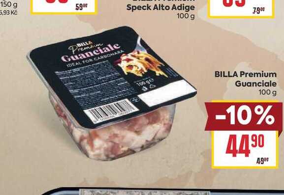 BILLA Premium Guanciale 100 g