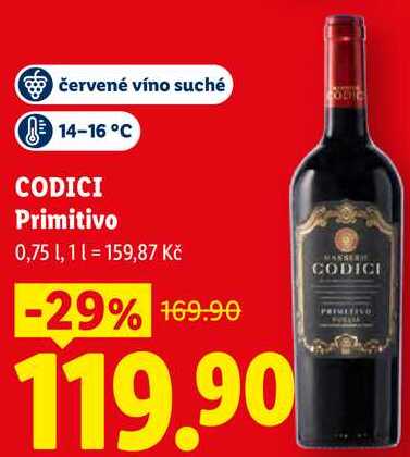 CODICI Primitivo, 0,75 l