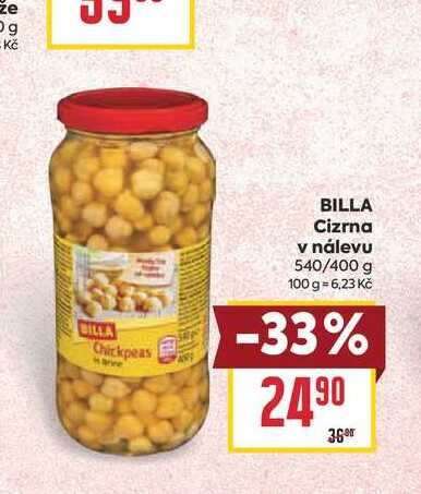 BILLA Cizrna v nálevu 540/400 g