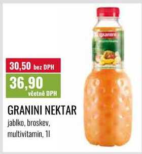 GRANINI NEKTAR, jablko, broskev, multivitamin, 11