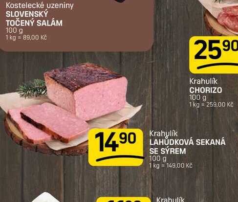 LAHŮDKOVÁ SEKANÁ SE SÝREM 100 g