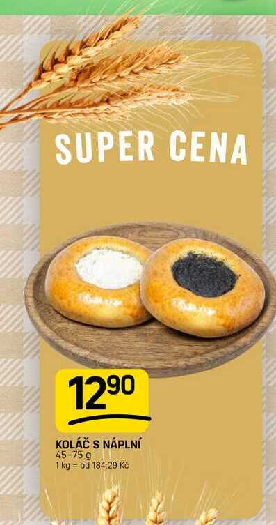 KOLÁČ S NÁPLNÍ 45-75 g 