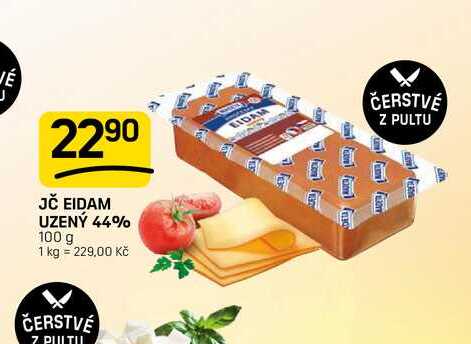 JČ EIDAM UZENÝ 44% 100 g