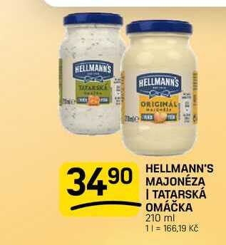 HELLMANN'S MAJONÉZA | TATARSKÁ OMÁČKA 210 ml