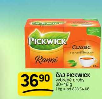 ČAJ PICKWICK vybrané druhy 30-46 g
