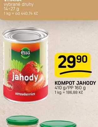 KOMPOT JAHODY 410 g/PP 160 g 
