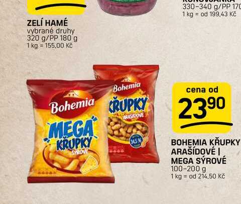 BOHEMIA KŘUPKY ARAŠÍDOVÉ | MEGA SÝROVÉ 100-200 g 