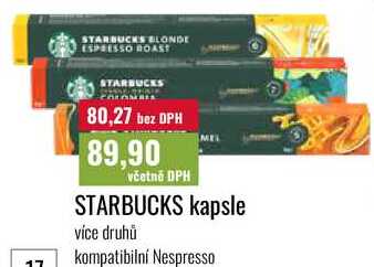 STARBUCKS kapsle více druhů 